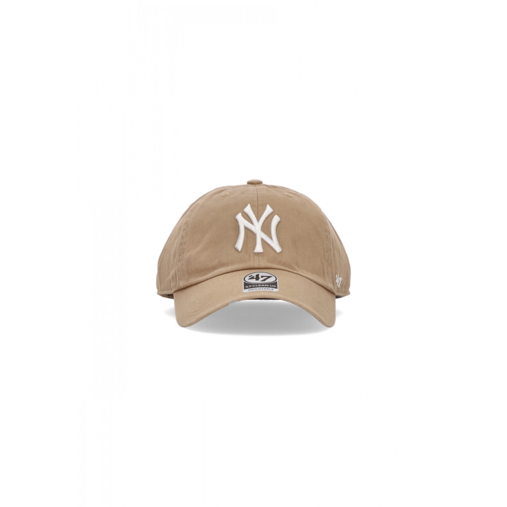 cappellino visiera curva uomo mlb clean up neyyan KHAKI/WHITE