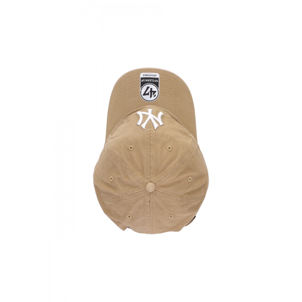 cappellino visiera curva uomo mlb clean up neyyan KHAKI/WHITE