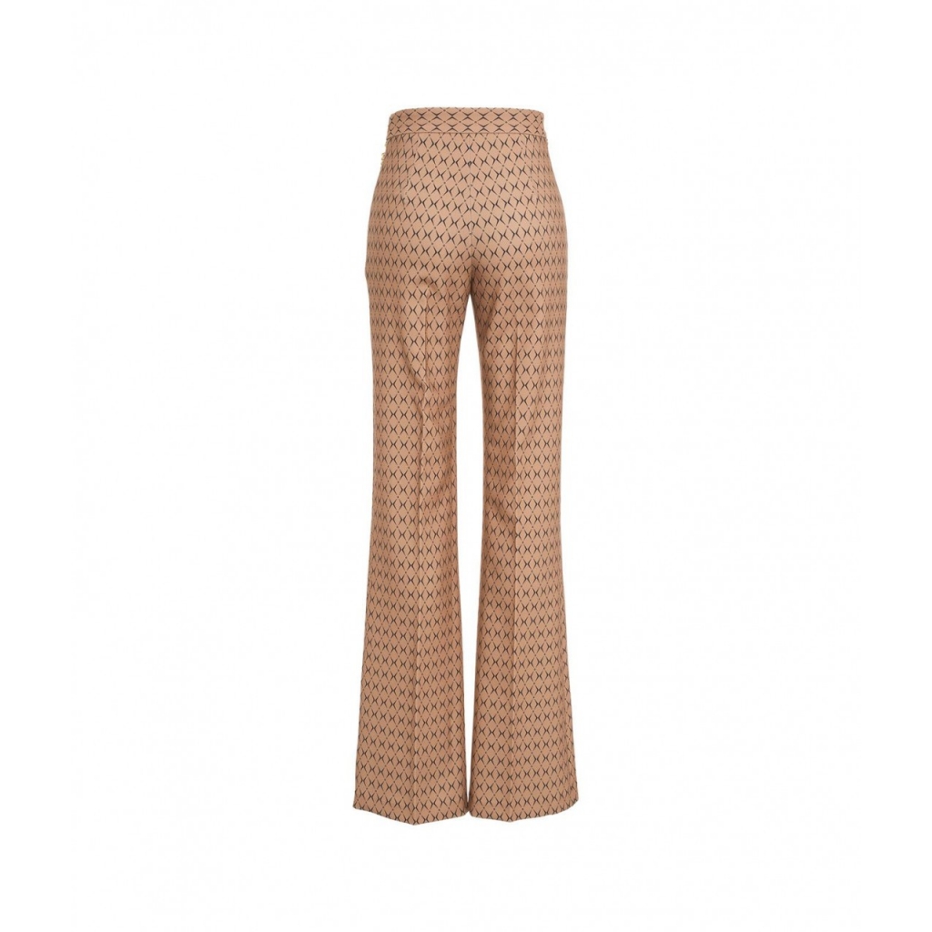 Pantalone a palazzo in crpe Cammello