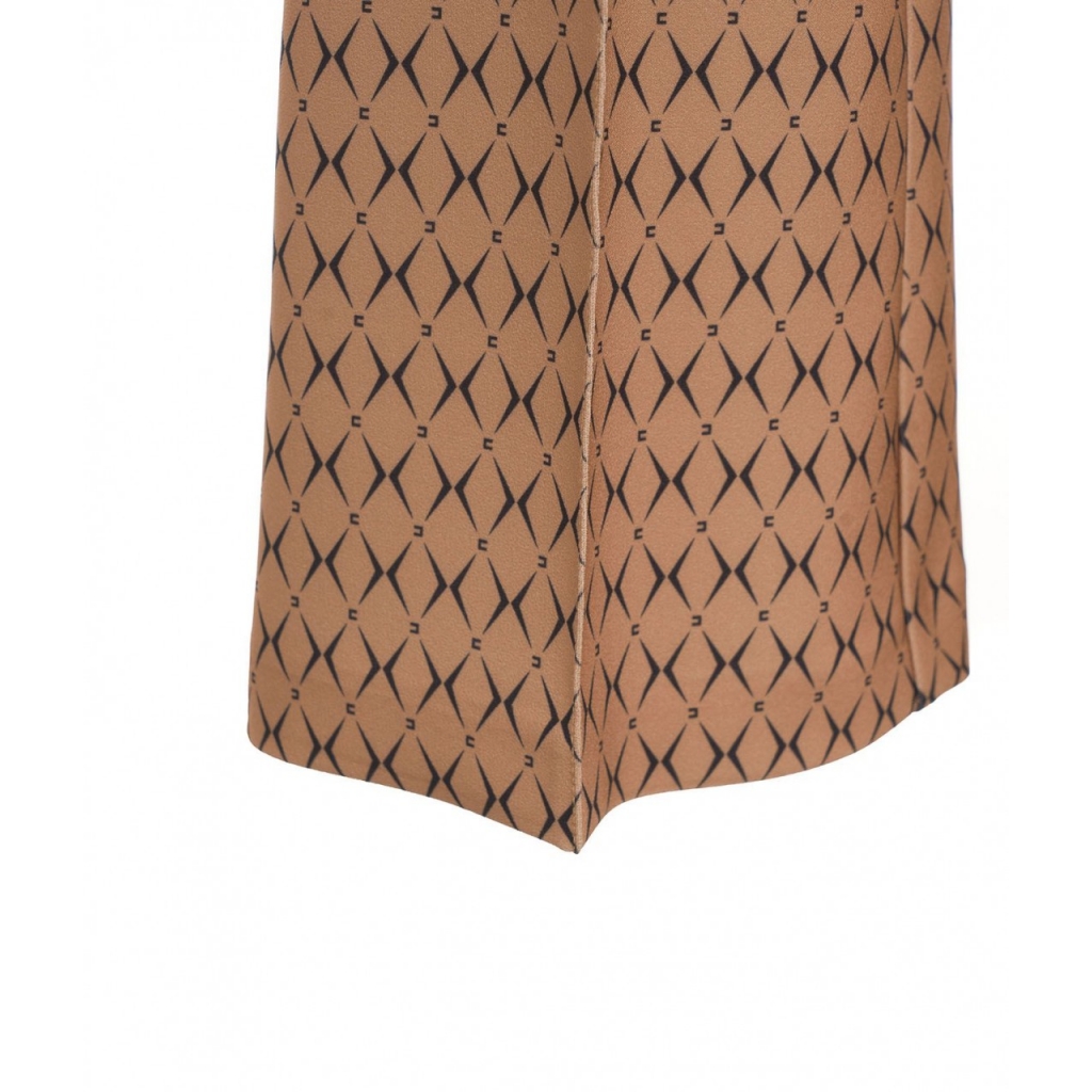 Pantalone a palazzo in crpe Cammello