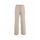 Pantaloni palazzo con coulisse beige