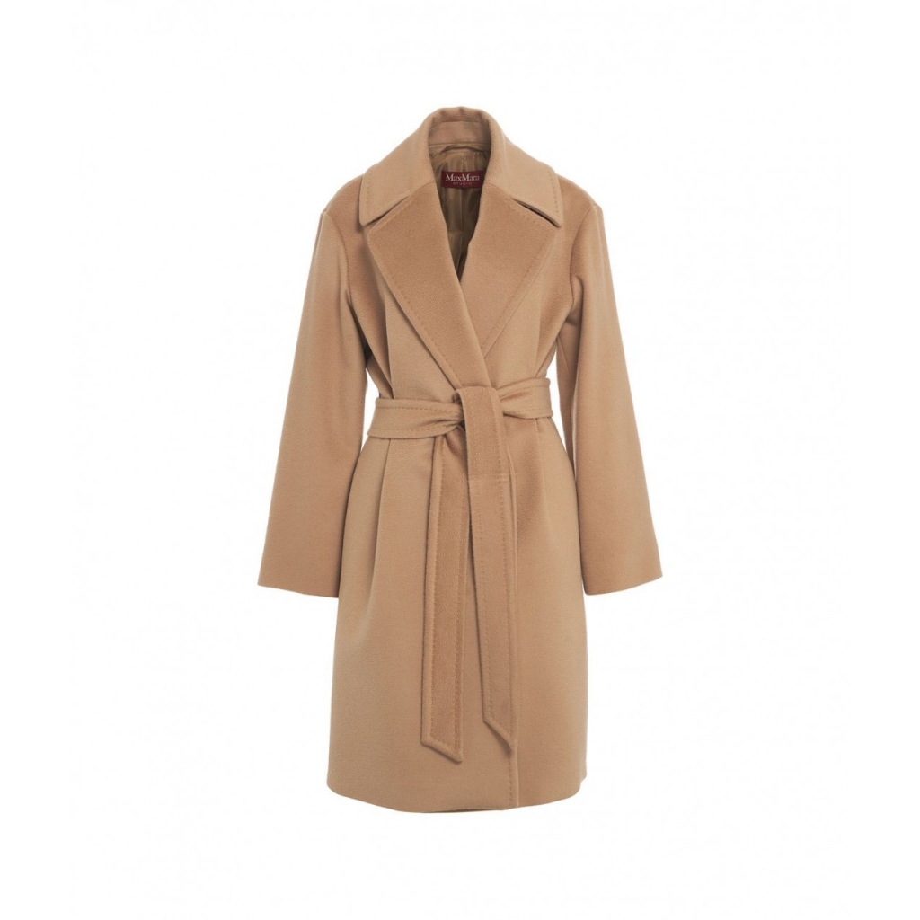 Cappotto in lana vergine Tigre Cammello