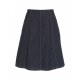 Gonna svasata in denim blu
