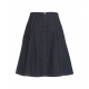 Gonna svasata in denim blu