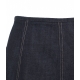 Gonna svasata in denim blu