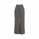 Pantaloni palazzo con monogramma nero