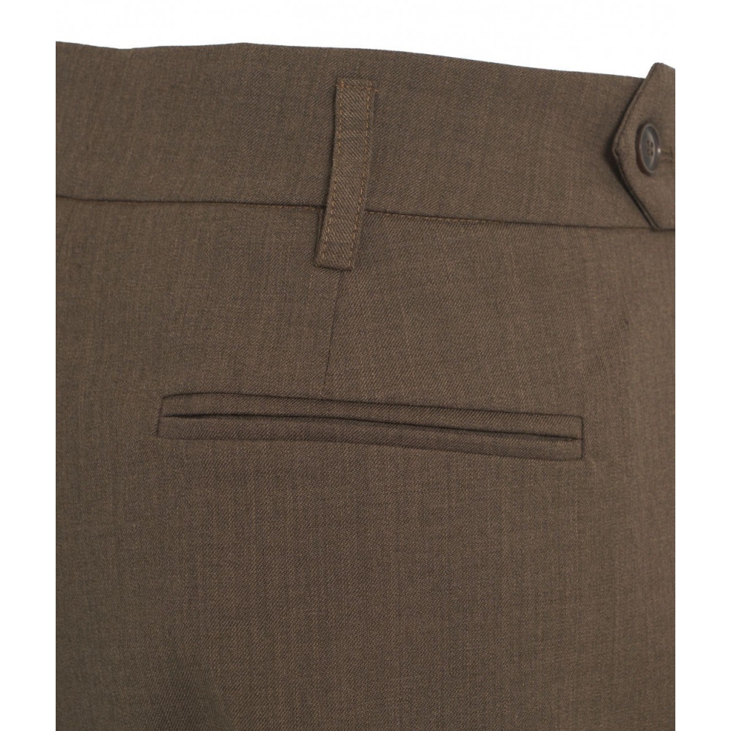 Bermuda con pinces marrone