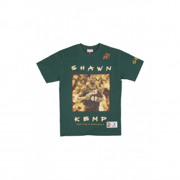 maglietta uomo nba heavyweight premium player vintage logo tee shawn kemp seasup BUCKS GREEN