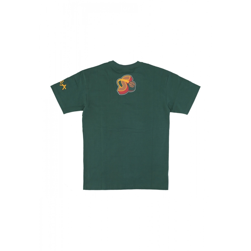 maglietta uomo nba heavyweight premium player vintage logo tee shawn kemp seasup BUCKS GREEN