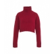 Maglia dolcevita cropped rosso