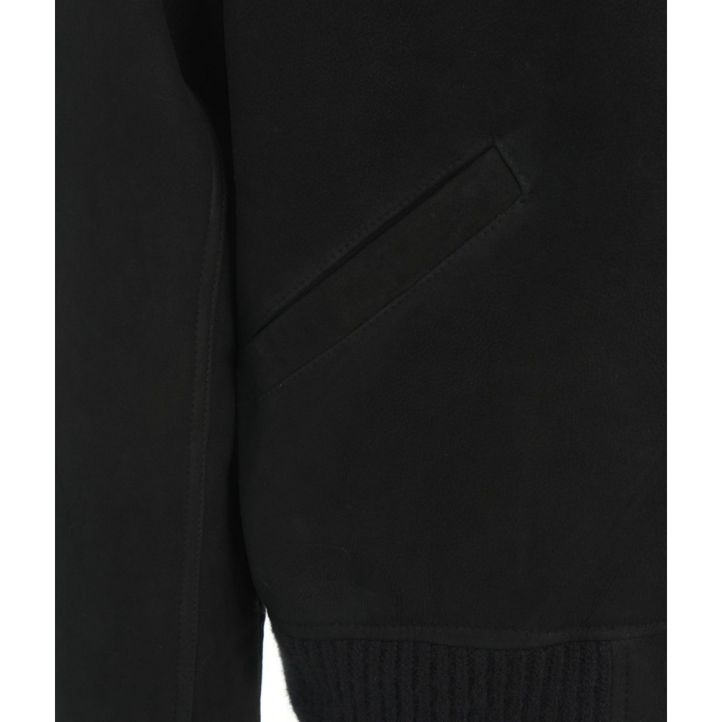 Bomber in montone nero