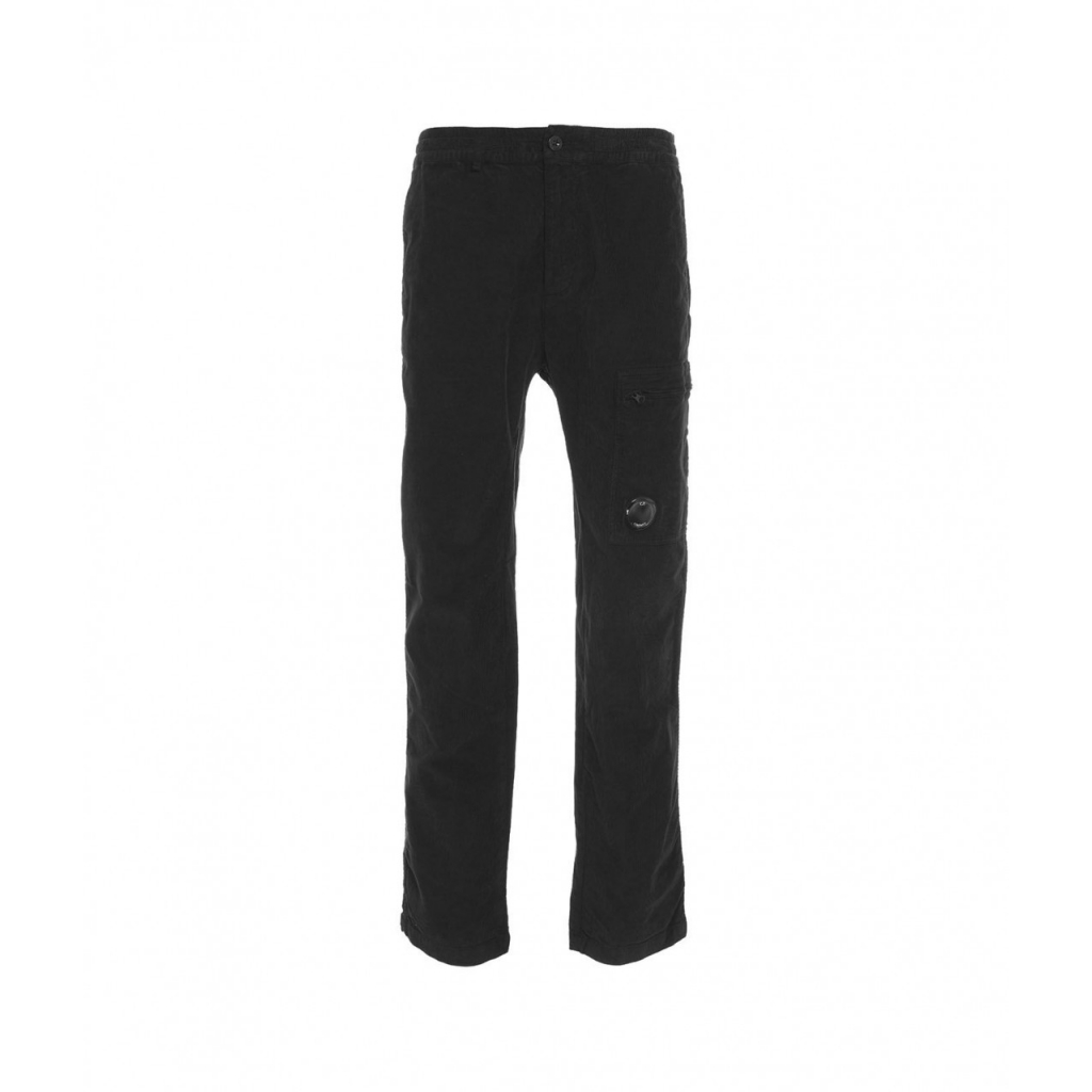 Pantaloni utility di velluto a coste nero