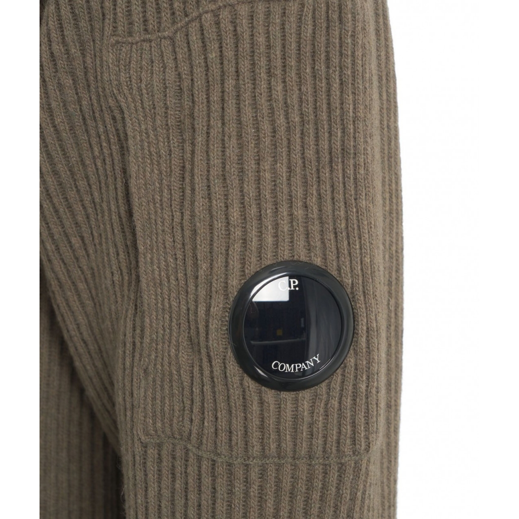 Maglione a coste verde