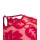 Top con ricamo floreale rosso