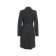 Cappotto con cintura in vita nero