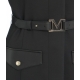 Cappotto con cintura in vita nero