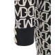 Abito in maglia con logo nero