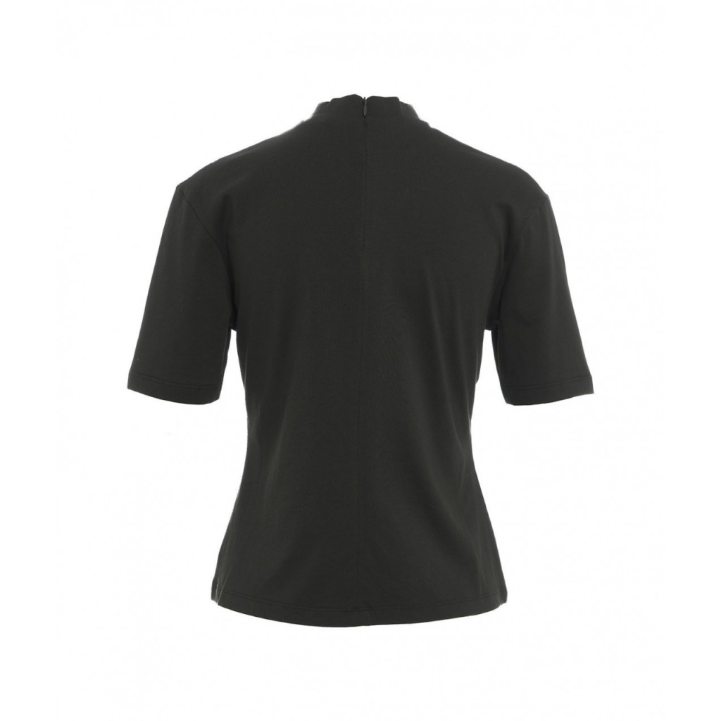 Top Matita con logo ricamato nero