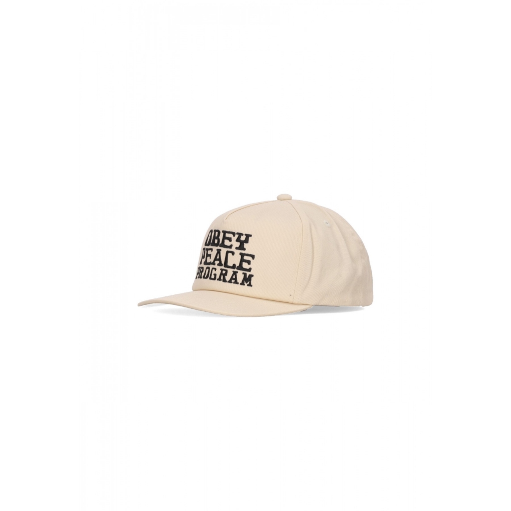 cappellino visiera curva uomo peace program 5panel snapback UNBLEACHED