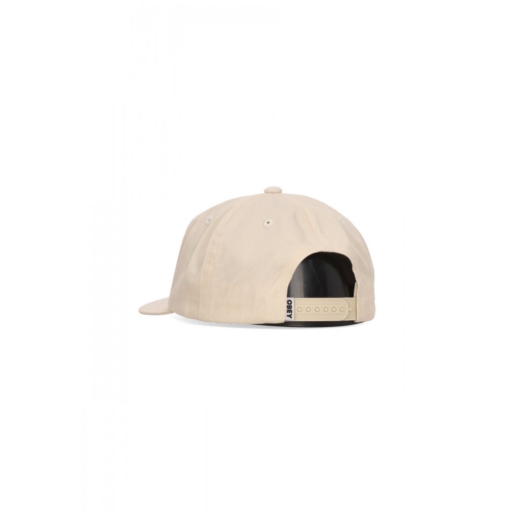 cappellino visiera curva uomo peace program 5panel snapback UNBLEACHED