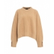 Maglione con cucitura laterale aperta Cammello