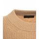 Maglione con cucitura laterale aperta Cammello
