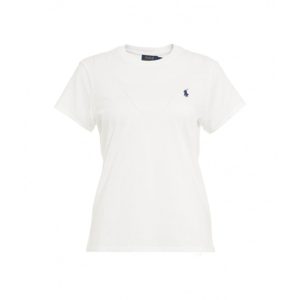T-shirt con logo ricamato bianco