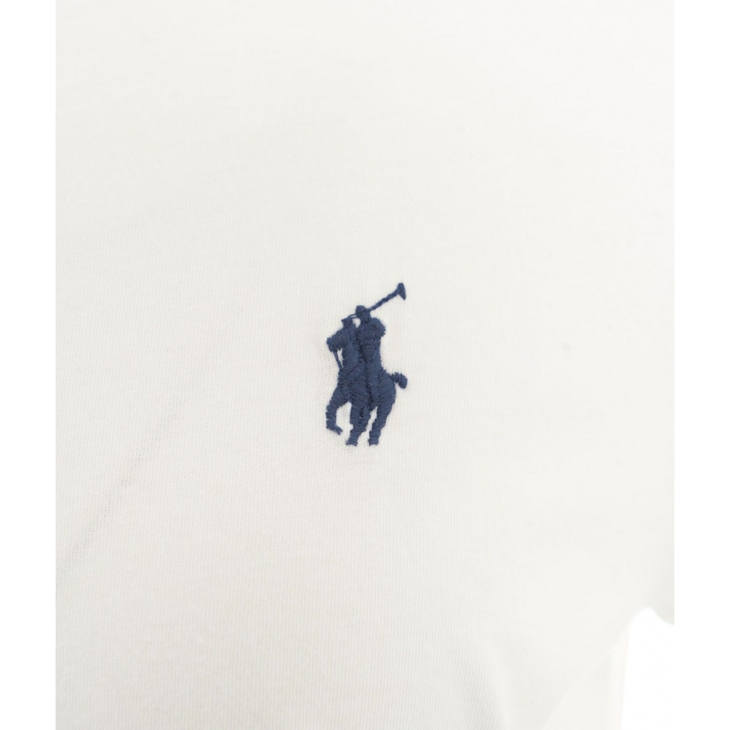 T-shirt con logo ricamato bianco
