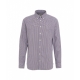 Camicia con motivo pied-de-poule blu