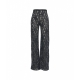 Pantaloni in pizzo paisley nero