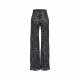 Pantaloni in pizzo paisley nero