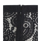 Pantaloni in pizzo paisley nero