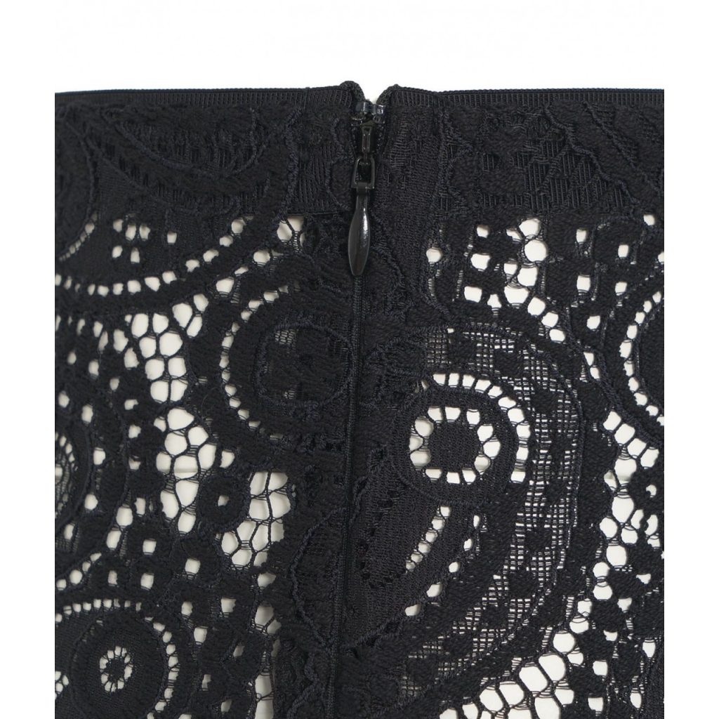 Pantaloni in pizzo paisley nero