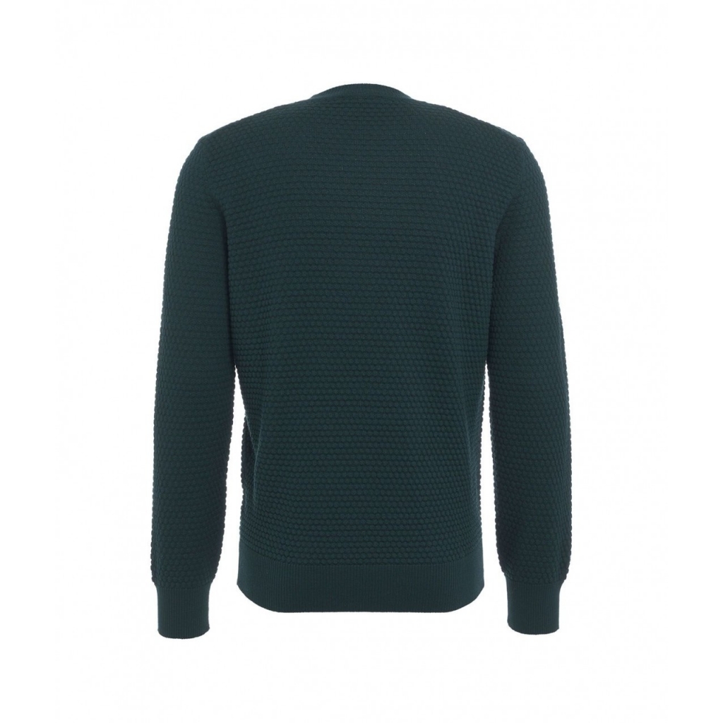 Maglione a punto bolla verde scuro