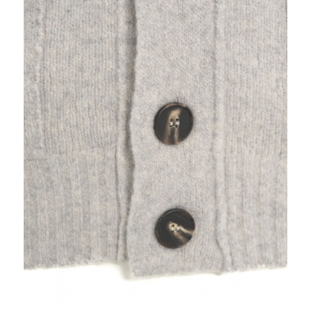 Cardigan in maglia grigio chiaro