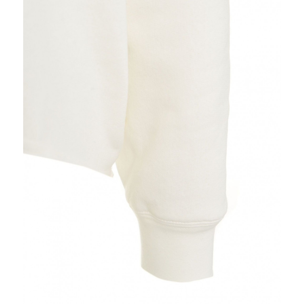 Felpa con bordo in pelliccia sintetica bianco