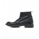 Stivali stringati in pelle nero