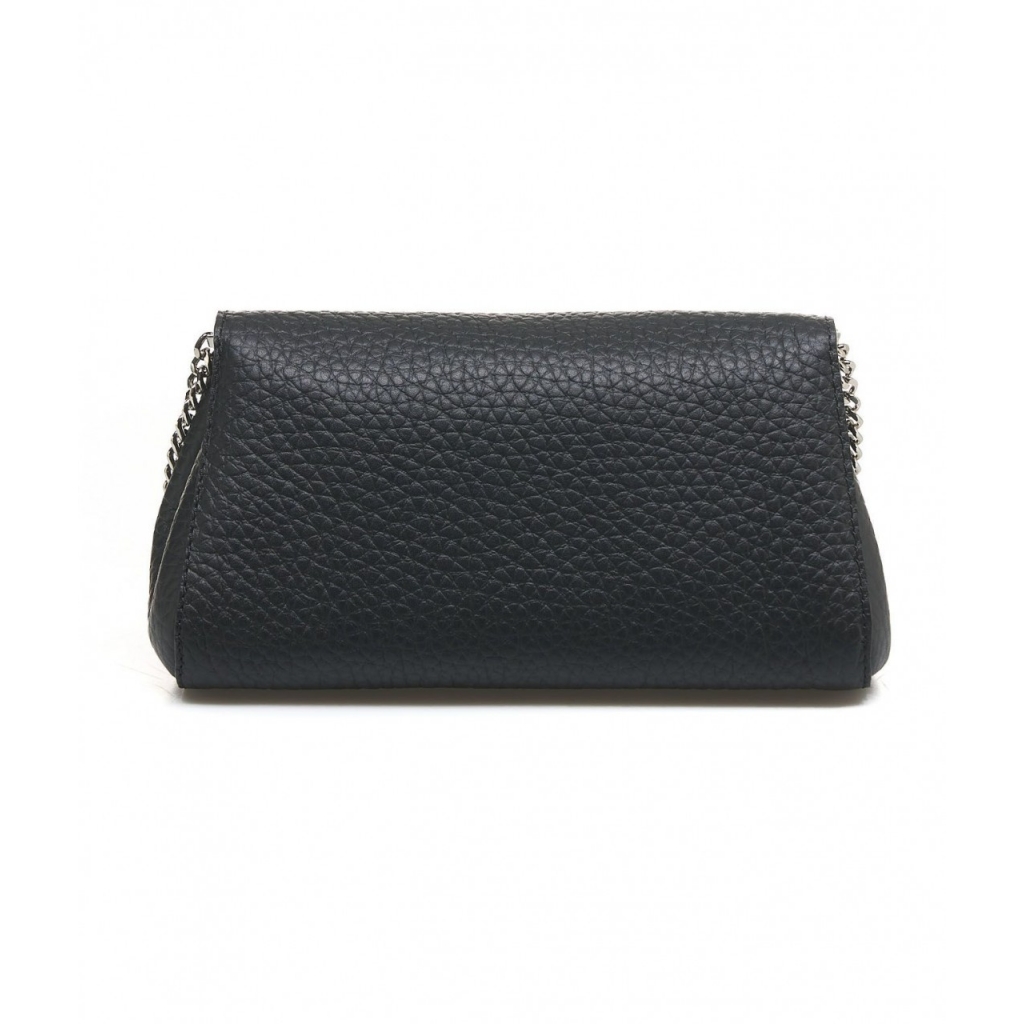 Mini borsa a mano in nappa nero