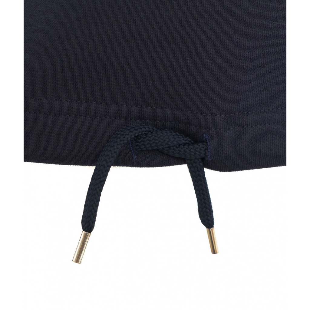 Felpa con tasche con patta blu scuro