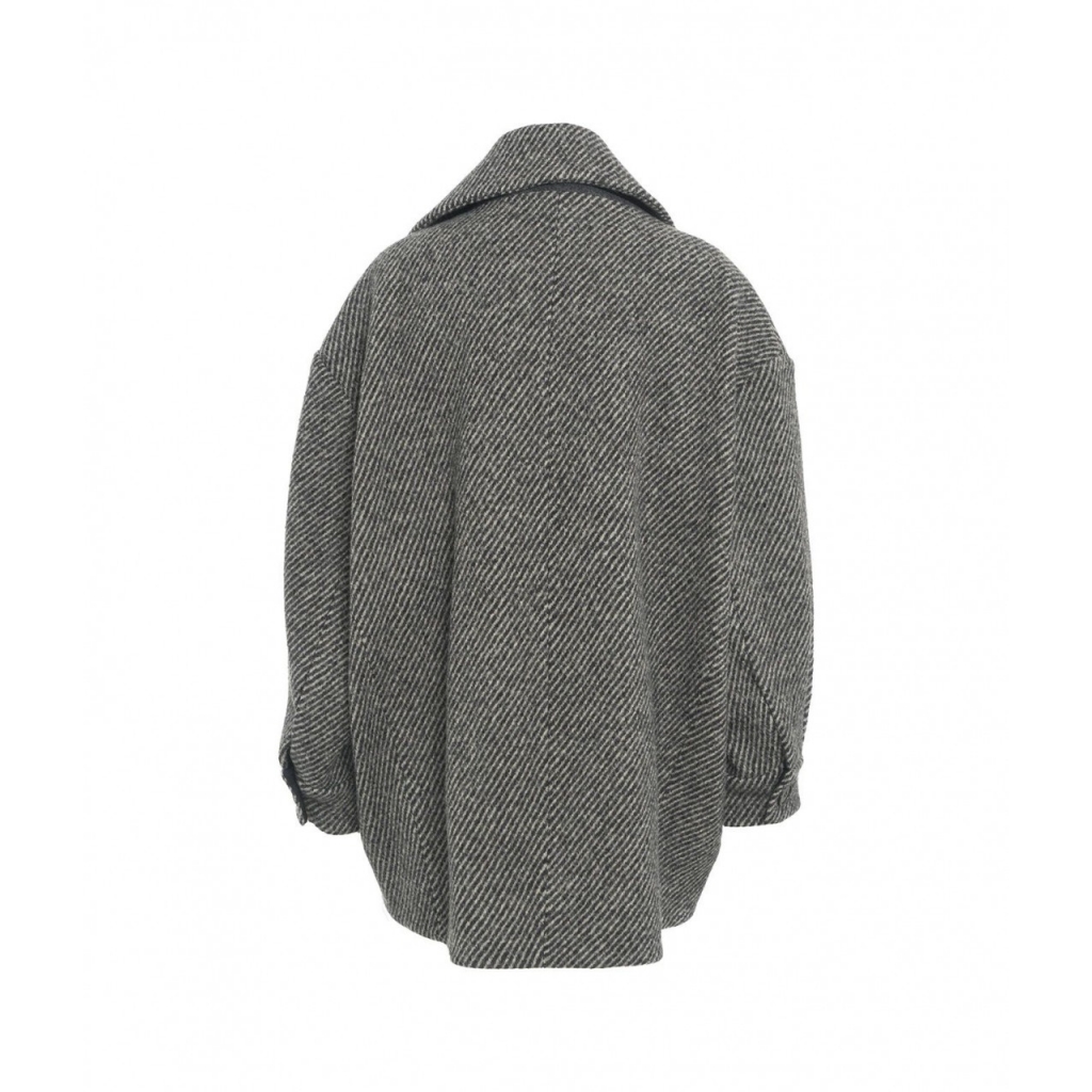 Caban in lana vergine grigio