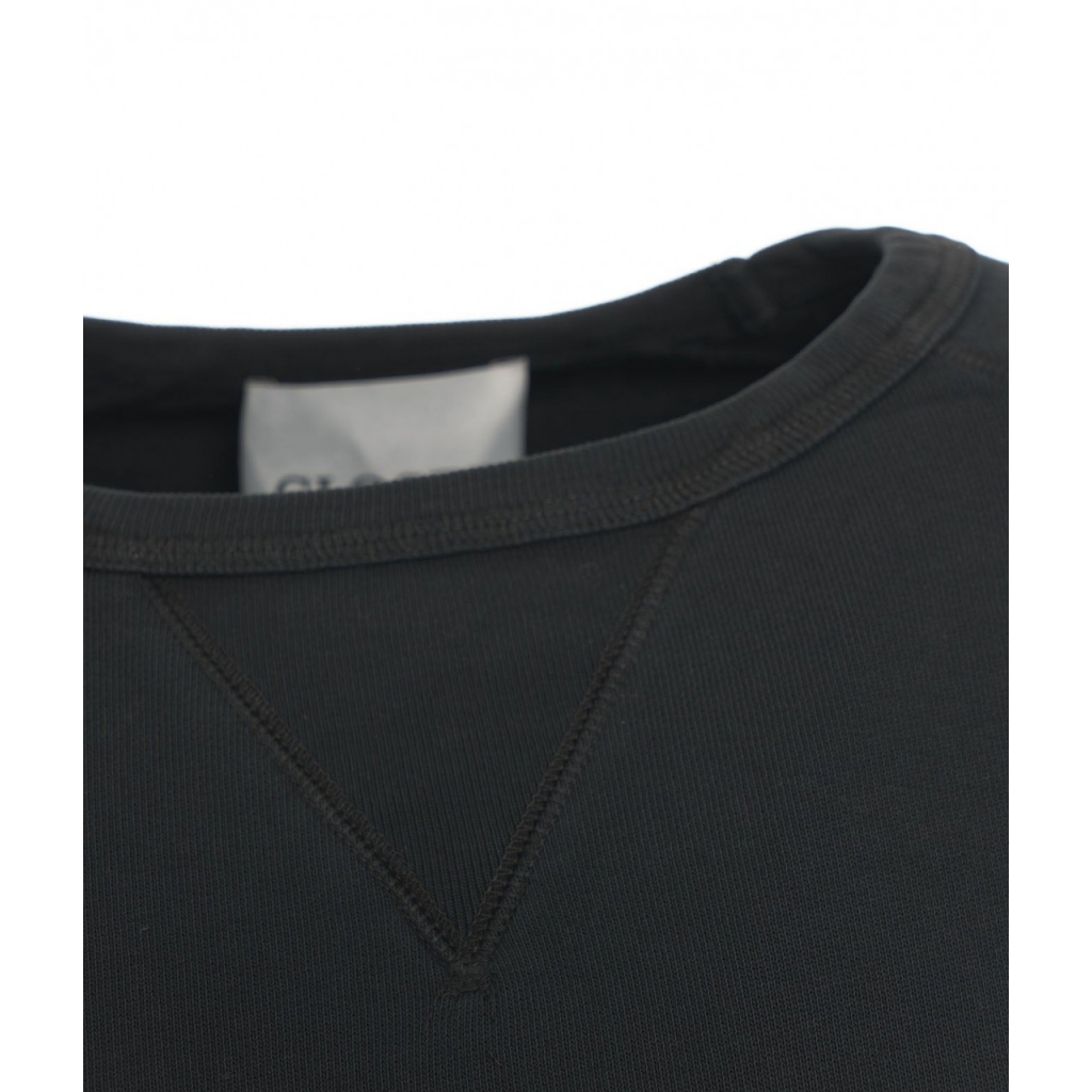 Felpa con logo ricamato nero