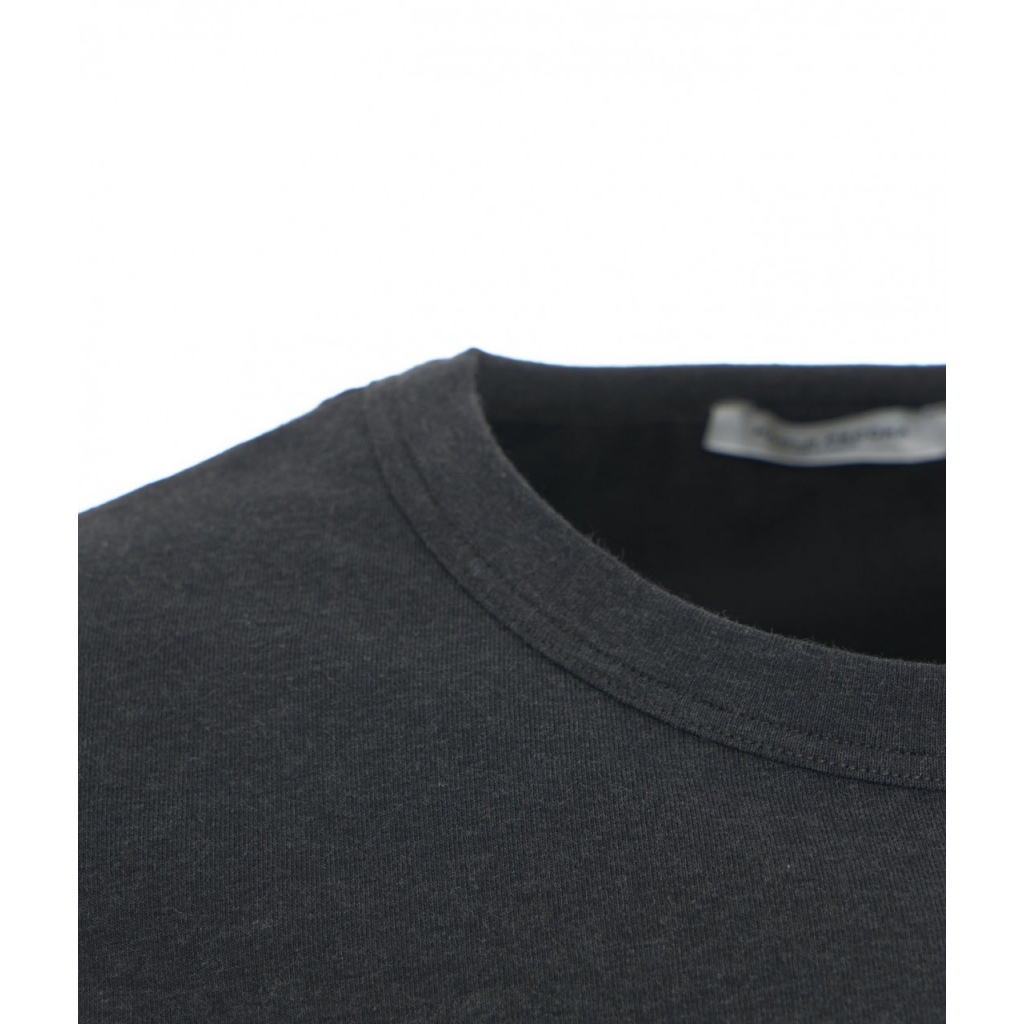 T-shirt con doppio orlo grigio scuro