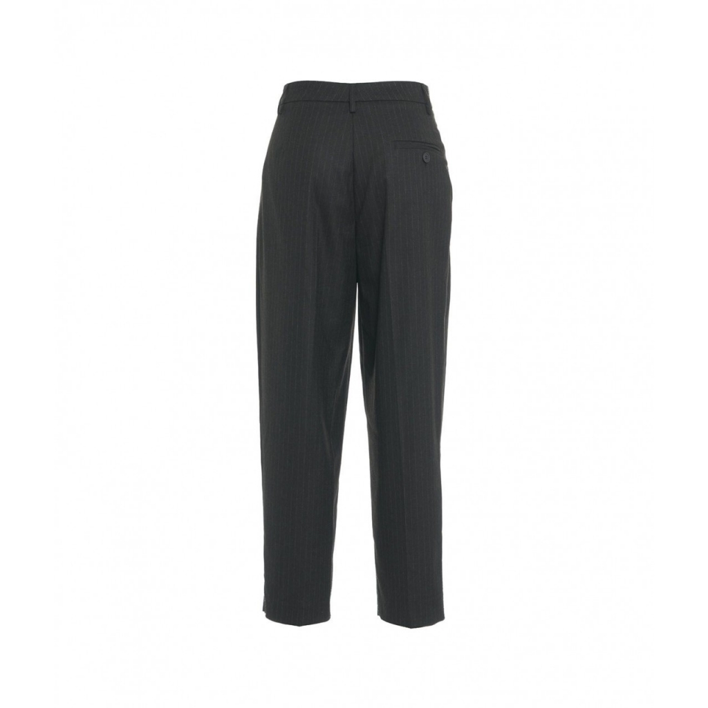 Pantaloni gessati grigio scuro