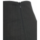Gonna gessata con spacco grigio scuro