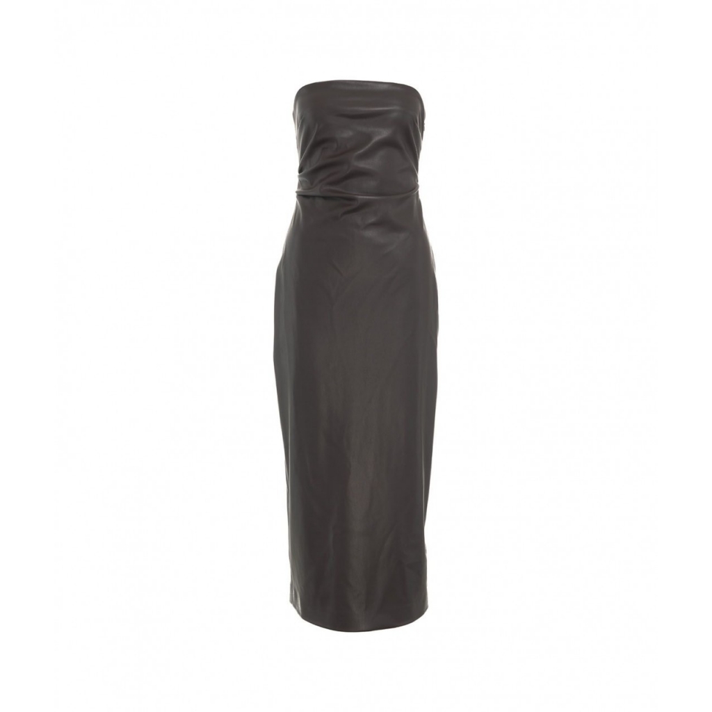 Abito in eco pelle marrone