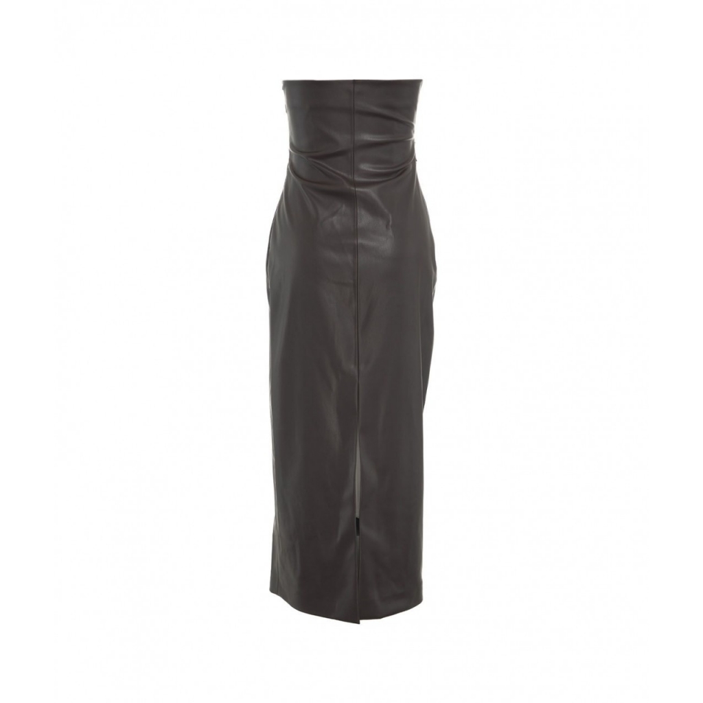 Abito in eco pelle marrone