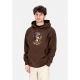 felpa cappuccio uomo future memory hoodie x attack on titan BROWN