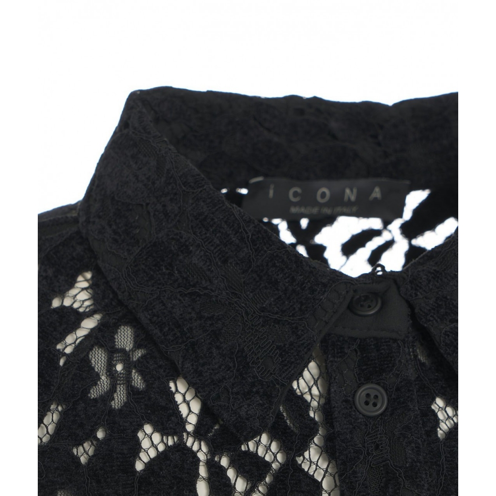 Camicia in pizzo nero