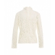 Top in pizzo crema