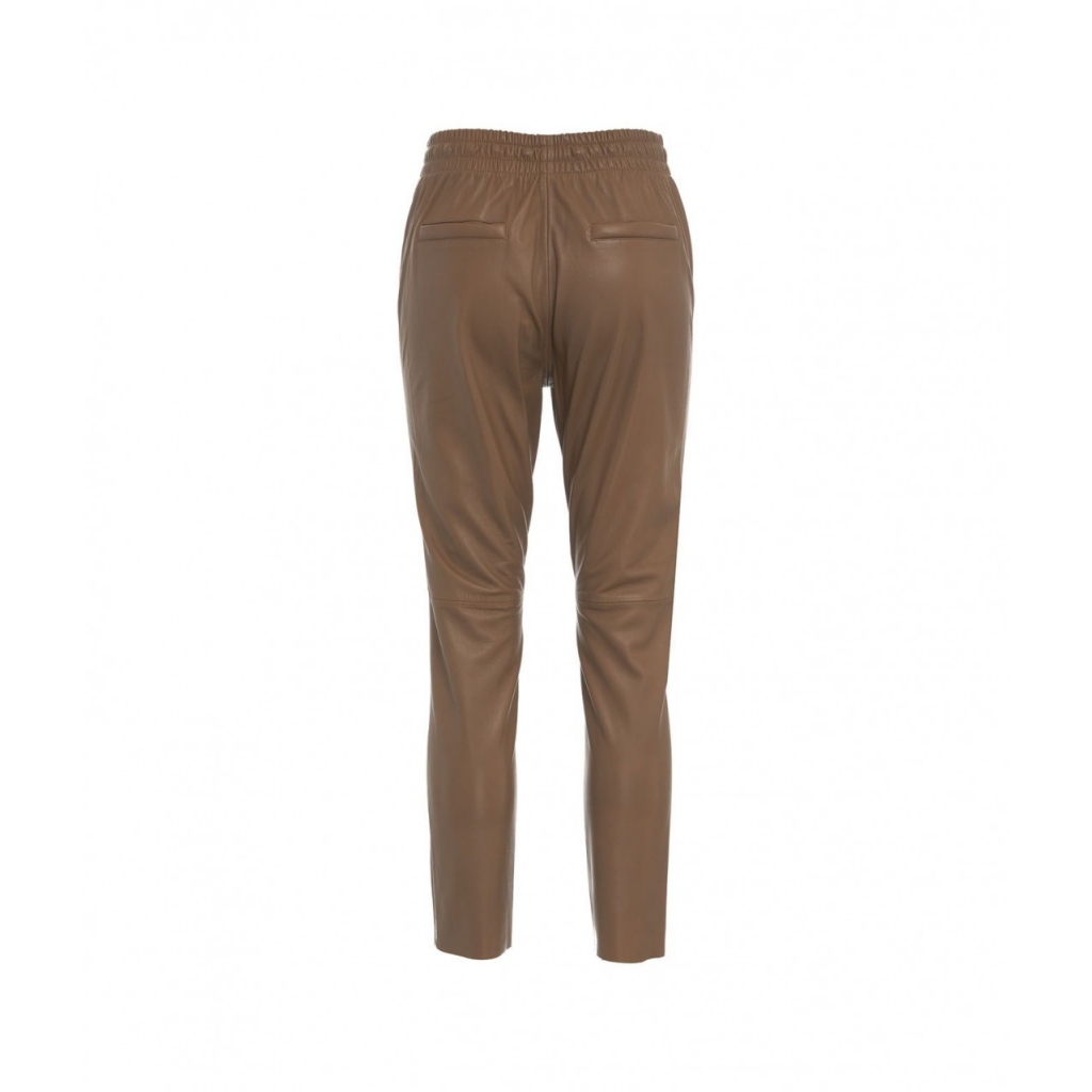 Pantalone in pelle Gift marrone chiaro